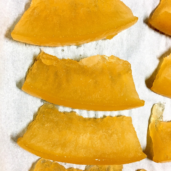晩白柚の皮の甘煮(ピール)